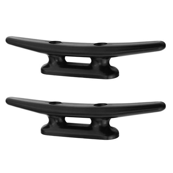 

2pcs heavy duty 8" nylon marine boat flat low cleat rope tie hardware