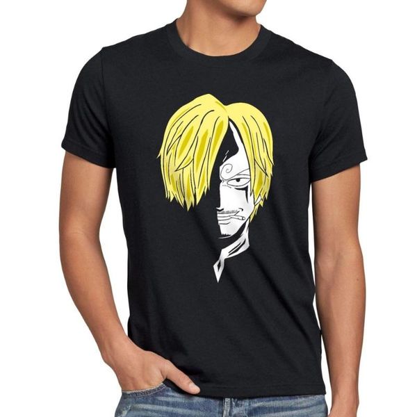 

2020 new arrival men's fashion sanji pirat herren t-shirt roshi piece manga one ruffy samurai gesicht anime fan funny tees, White;black
