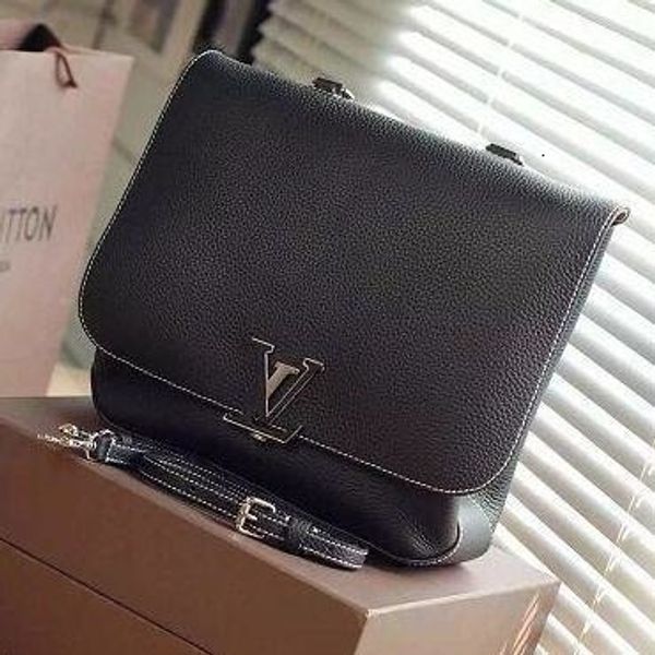 

volta messenger bag taurillon leather metal leather buckle bag m50255 white line handbag oxidized genuine leather iconic bags