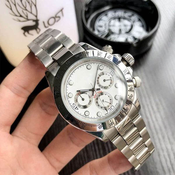 

luxury men's chronograph watch vintage perpetual paul newman stainless automatic mechanical mens watches wristwatch clock reloj, Slivery;brown