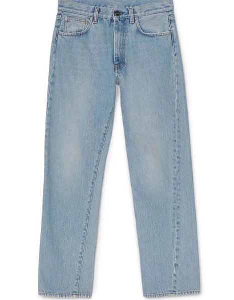 

women jeans simple solid color denim pants casual women clothing bottom, Blue