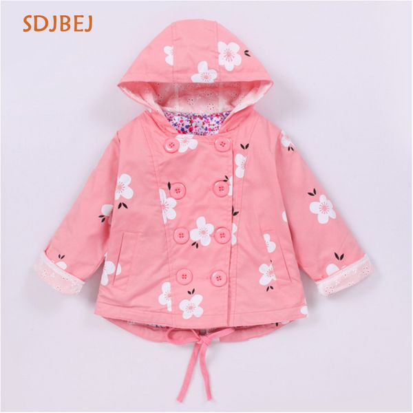 

2018 baby girls coat spring windbreaker jacket coat kids clothes girls toddler autumn fashion jacket for children, Blue;gray