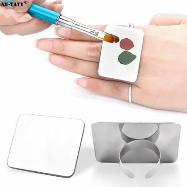 

nu-taty cross-border nail catalogue for professional nails professional nail ring palette paint tray mirror panel, Silver;gold
