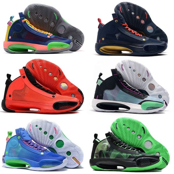 

new jumpman 34 34s xxxiv men basketball shoes infrared 23 eclipse blue void guo ailun amber rise black cat 2020 trainers sneakers shoes