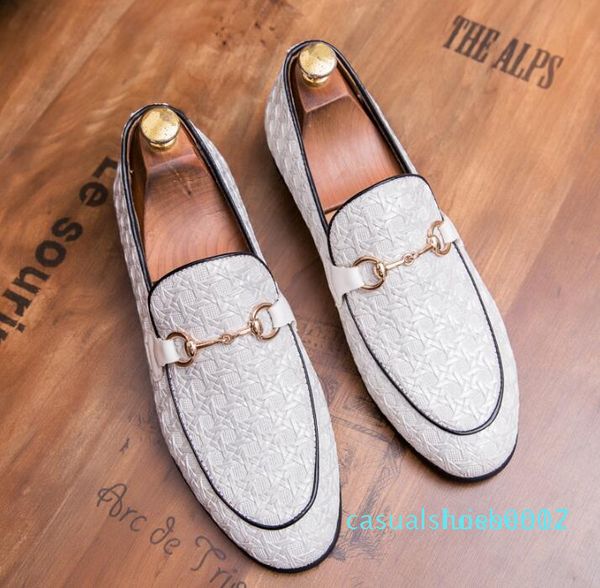 

new mens shoes mens loafers stylist metal button coloursmens designer shoes men luxury loafers 38-45 c17, Black