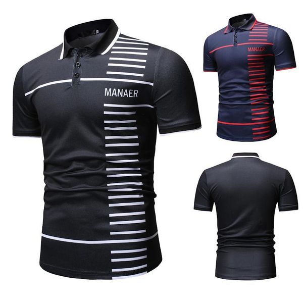 

short sleeve breathable polo casual mens clothing summer mens designer polo fashion casual, White;black