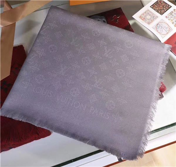 

2018 дизайнерский роскошный шарф для женщин бренда шарф квадратный шерстяной шелк с золотой серебряной нитью шарфы женские большой размер 14, Blue;gray