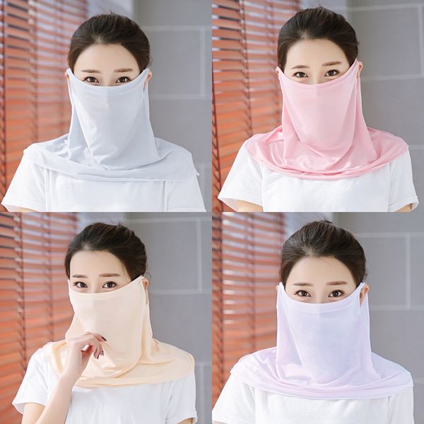 

nuims sports scarf ice silk outdoor bandana men women running cycling tube hiking face mask training balaclava fishing masks scarf, Black