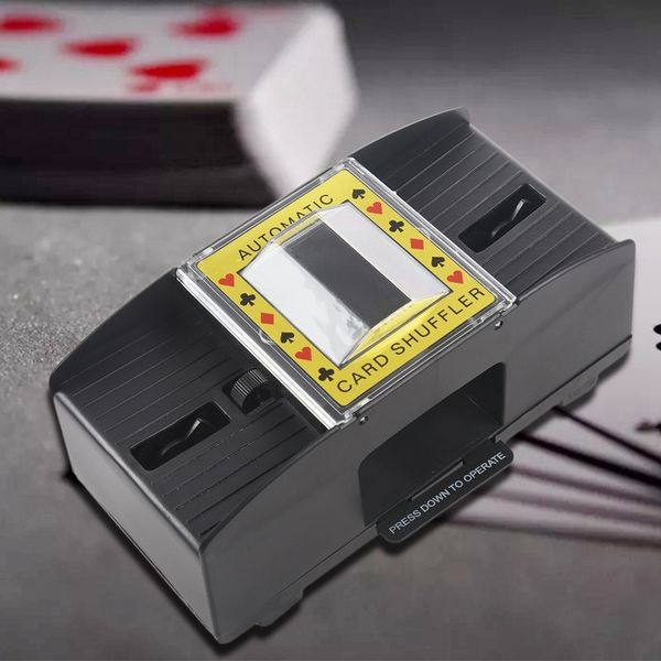

new 1-2 deck plastic automatic shuffler black toothpick holders