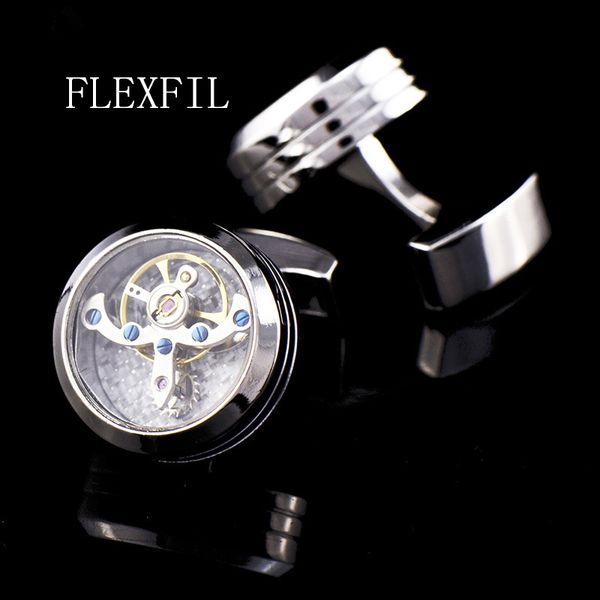 

flexfil jewelry fashion brand of shirts cufflinks silver movement cufflink wedding button male ing