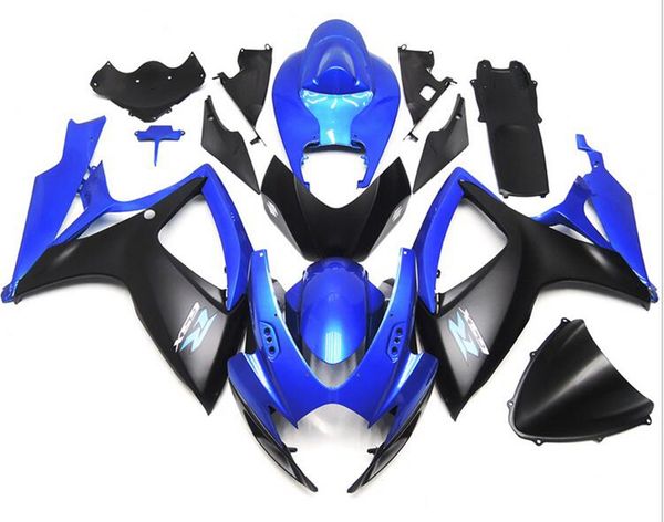 

4gifts new abs motorcycle full fairings set fit for suzuki gsx-r600 gsx-r750 600 750 k6 gsxr 2006 2007 06 07 black blue matte