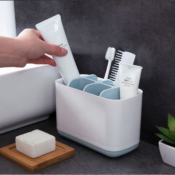 

multi-funct electric toothbrush draining racktoothpaste holder bathroom shelf kitchen soap cleaning brush storage rack