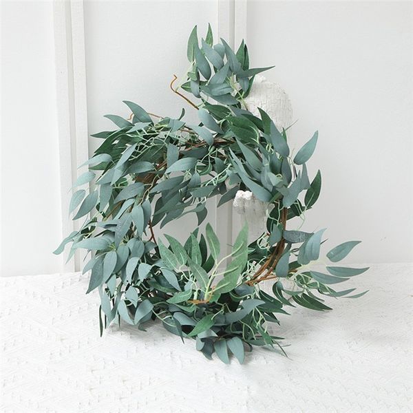 

170cm artificial plants willow rattan fake long vines twigs with green leaf for home wedding garden decoration greenery