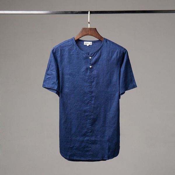 

100% pure shirt белье мужчины с коротким рукавом твердая белый хаки воротника воротник пуловер весна лето мода повседневный человек, White;black
