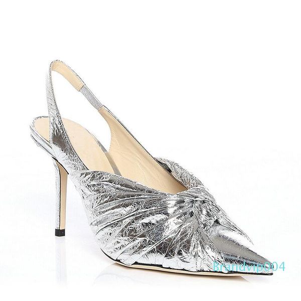 

2019 new fashion brand black women patent leather pointed toe knotted high heels sandals for women stiletto heels pumps wedding shoes