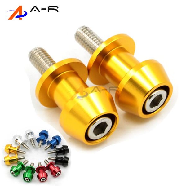 

10mm m10 cnc swing arm stands screws bolts swingarm spools slider bobbins for ninja zx-6rr 1998 - 2006 2005 2004 2003