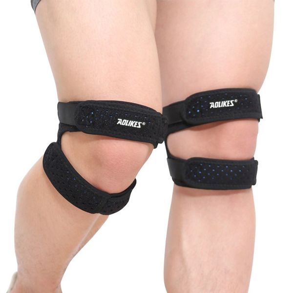 

1pc knee sleeve pad breathable compression pads patella protector sportswear accessories, Black;gray