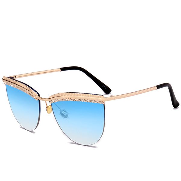 

2019 women ungla e trendy brand fa hion gradient gla e uv protection luxury cat eye eyewear de igner lady ungla e