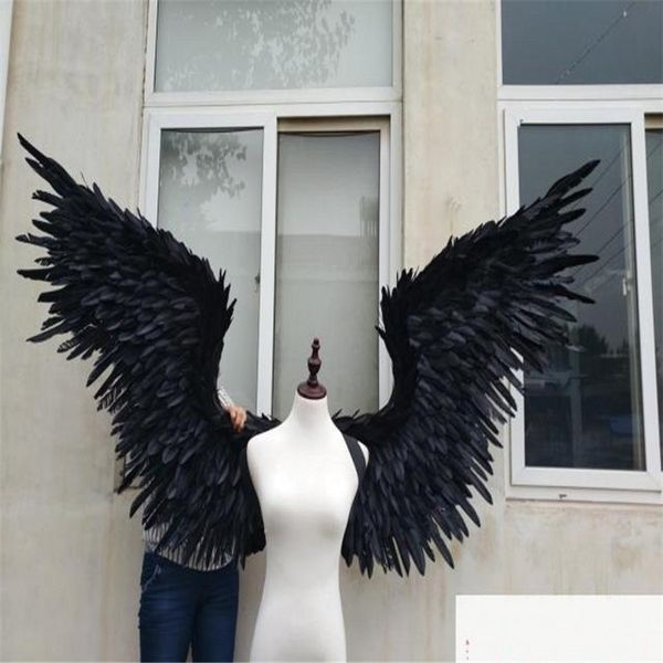 

costumed beautiful gold angel feather wings 185cm fairy wings for dance pgraphy display party wedding decorations