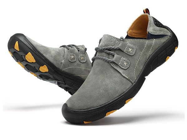 

fashion casual sneakers men genuine leather shoes men loafers suede winter outdoor training shoes walking zapatos, Black