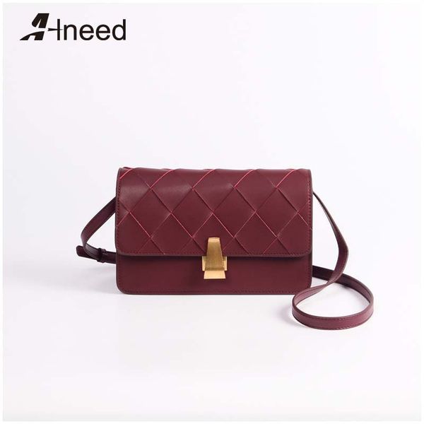 

alneed luxury handbags women bags designer genuine leather knitting shoulder bag purse clutch ladies crossbody bolsa feminina