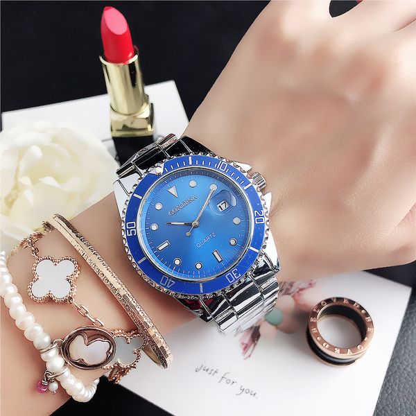 

7156gg alloy watch contena fashion quartz watch wholesale, Slivery;brown
