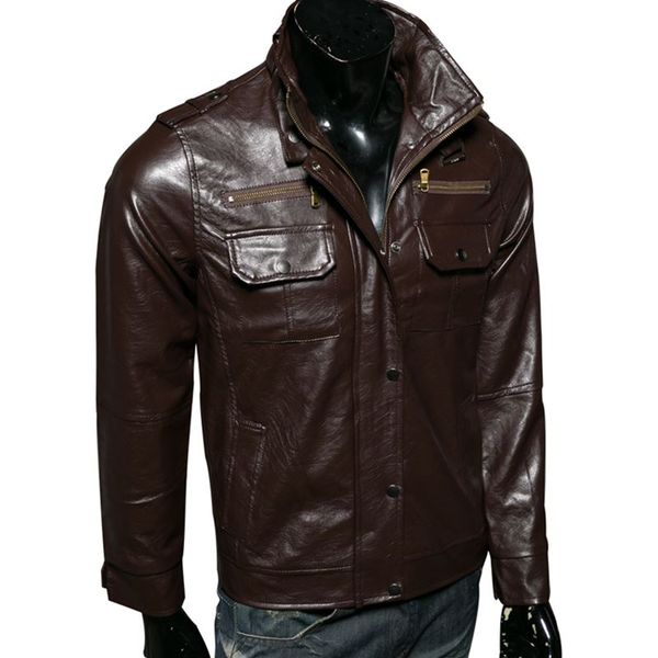 

men's real leather motorcycle jacket dropshipping winter men warm genuine jackets fashion 80s long sleeves coat, Black