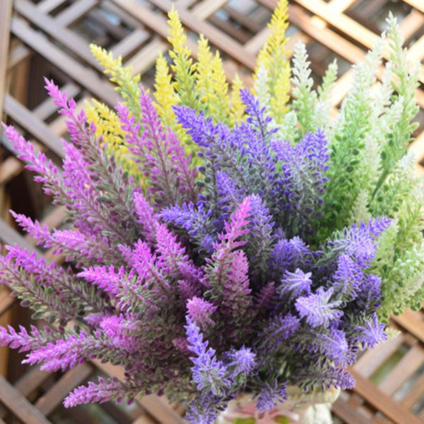 

simulation plants lavender flower plastic romantic provence decoration artificial diy craft gift 1 branch wedding party supplies