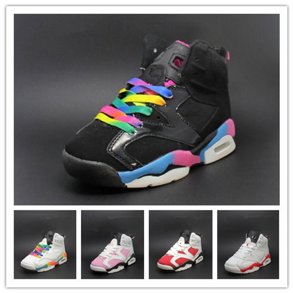 

bred 6s kids баскетбольная обувь тренажерный зал red infant детский малыш gamma blue concord кроссовки мальчик девочка кроссовки space jam e, Black