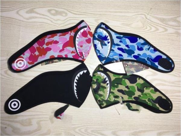 

bapeaap shark camo mask neopreme face mask pink blue black camo in stock
