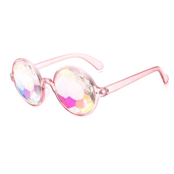 

colecao women round men rave festival sunglasses fashion holographic colorful celebrity party eyewear, White;black
