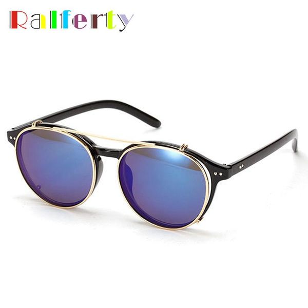 

ralferty clip on sunglasses men punk steampunk sunglass eyewear goggles optic sunglasses reflective mirror sun glasses 1509 d18102305, White;black