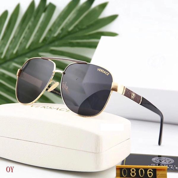 

mens designer sunglasses luxury sunglasses for man uv400 mirror adumbral glasses design v0806 7 color optional with box, White;black