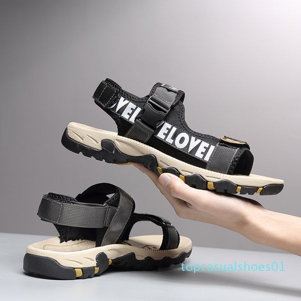 

men sandal wading men shoes lightweight breathable non-slip outdoor sandals beach shoes rebound cushioning summer outdoor shoe t01, Black