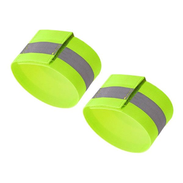

2pcs reflective armband belt strap for outdoor sports night running cycling reflective armband high visibility wristband, Black;gray