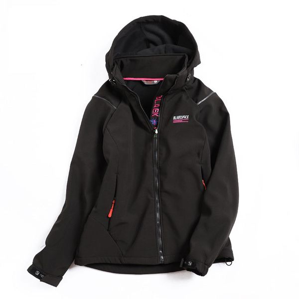 

new outdoor women soft shell waterproof windproof jacket fleece warm outdoor brand jacket camping hiking climbing skiing, Blue;black