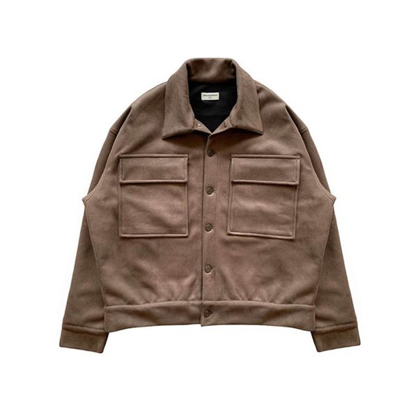 

мужской осень конструктора куртка отворот шея длинного рукав мода стиль homme одежда arnodefrance hip hop верхняя одежда повседневная одежда, Black;brown