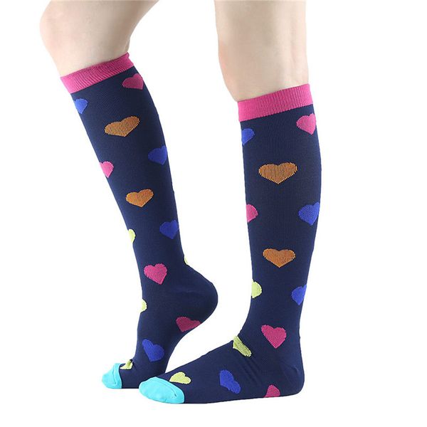 

outdoor fitness run high tube joker patterned exercise socks pressure socks exercise sportswear accessories, Black