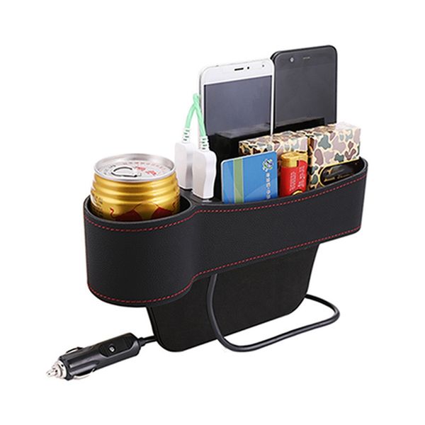 

car seat organizer gap storage box crevice pu case pocket auto seat side slit for keys wallet coins phone usb charger