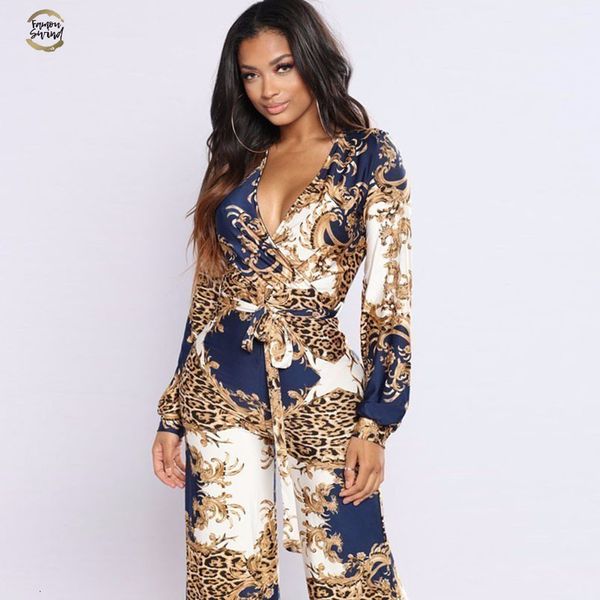 

arrival new bodycon jumpsuit women wide leg elegant vintage print casual romper woman jumpsuit overalls, Black;white