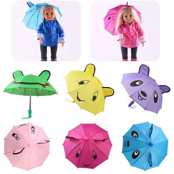 

2019 umbrella accessories for 18 inch american girl /baby born dolls handmade outdoor gift toys accessoriesfor children
