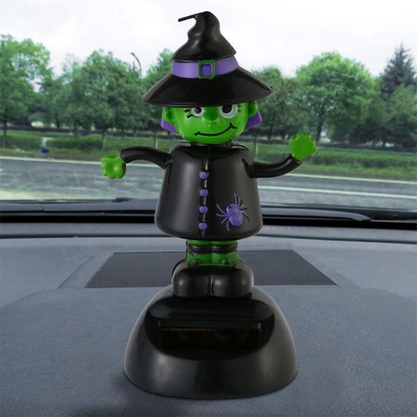 

100% new solar powered dancing halloween swinging animated bobble dancer toy car decor halloween gifts drop shipping