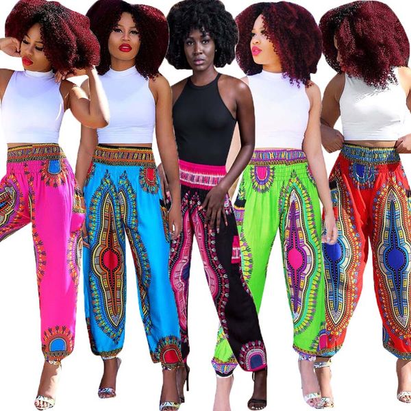 

Fashion Women Bohemian Style Trousers Totem Print Casual Loose Long Sun Beach Pants