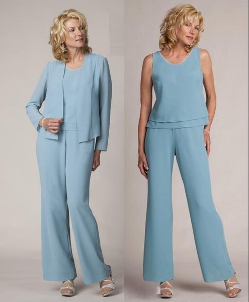 

custom made light blue mother of the bride pant suits elegant formal evening dresses plus size simple prom dresses, Black;red