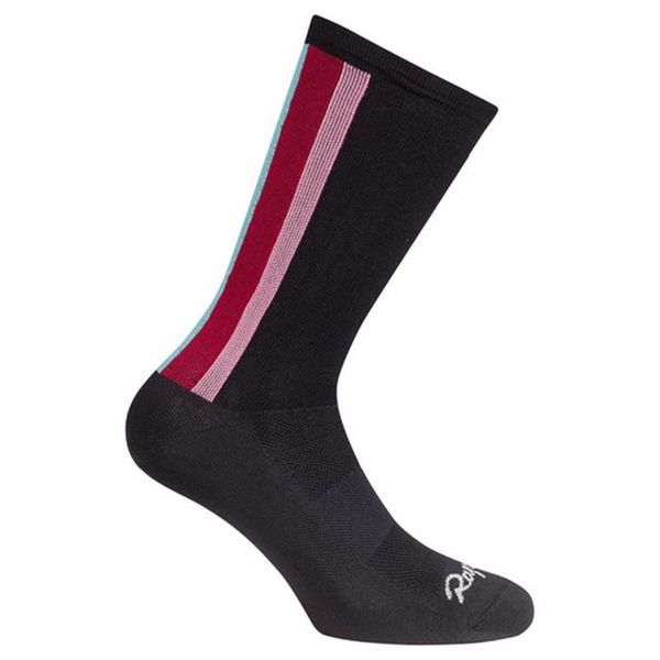 

men professional brand sport socks breathable road bicycle socks outdoor sports racing cycling, Black