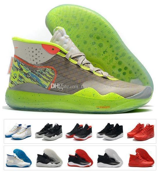 

2019 mvp kevin durant kd 12 anniversary university 12s xii oreo men basketball shoes usa elite kd12 sport sneakers size 40-46