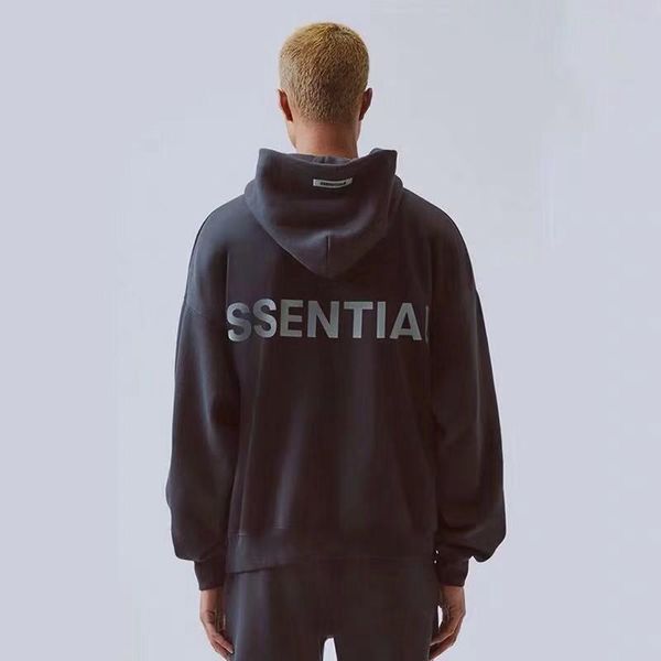 

new hoodies sweatshirts couple solid color jacket coats hooded fog essential sweater jacket fashion hip hop jumper, Black