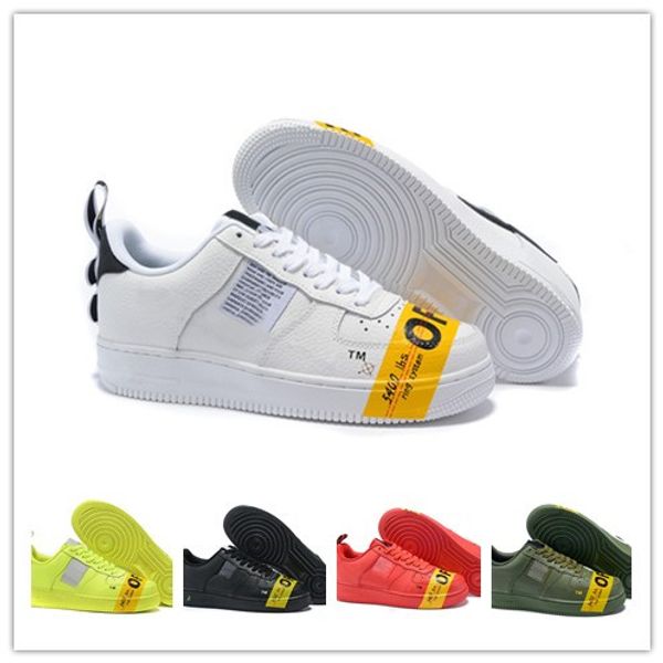 

2019 classical green white balck low high 1 cut men & women sports sneakers running shoes one skateboard sneakers eur size 36-45