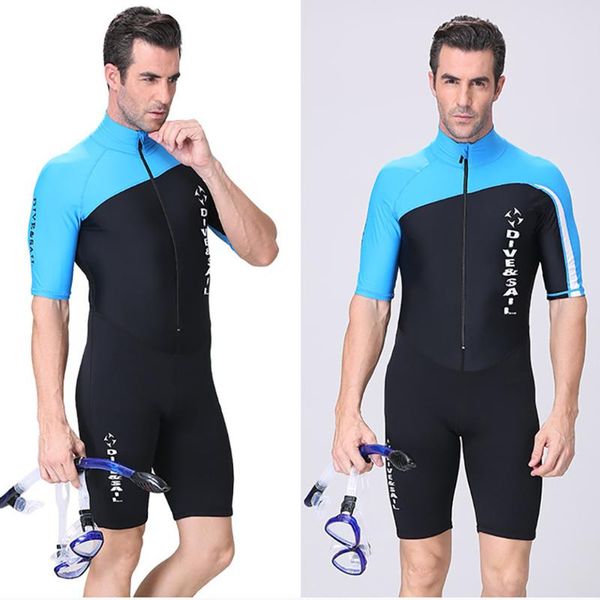 

new neoprene men's back zip shorty wetsuit scuba diving suit rash guard