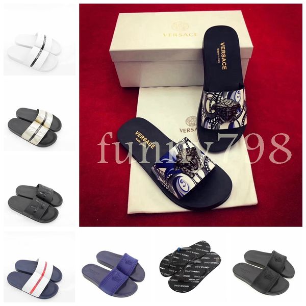 

2019 de igner fa hion men beach lide andal medu a lipper men women luxury pool chau ure ca ual hoe